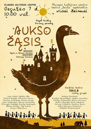 Pirkti bilietus Spektaklis visai šeimai „Aukso žąsis“ Plungė, Plungės kultūros centras Gegužė 07