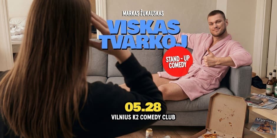 Pirkti bilietus Markas Žukauskas “Viskas Tvarkoj”Stand up Vilnius Vilnius, K2 Comedy Club Gegužė 28