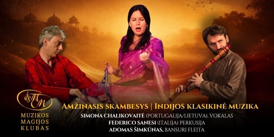 Купить билеты Amžinasis skambesys | Indijos klasikinė muzika Vilnius, Muzikos magijos klubas Июнь 05