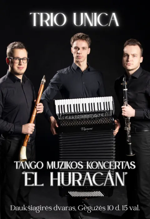 Pirkt biļetes Tango muzikos koncertas „El huracán“ | 2026-05-10 | Daukšiagirės dvaras Prienų raj., Daukšiagirės dvaras Maijs 10