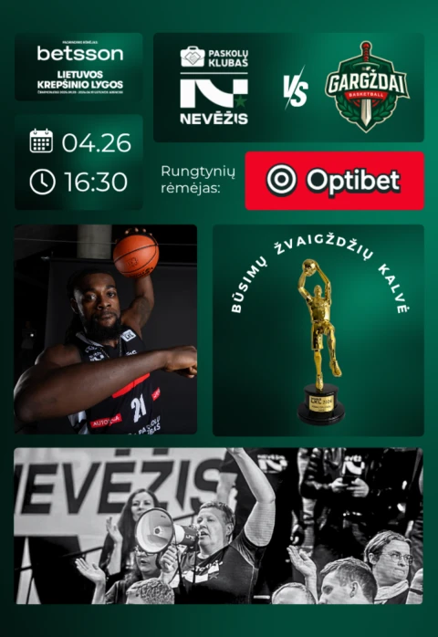 Pirkti bilietus LKL rungtynės: Kėdainių „Nevėžis“ – Gargždų „Gargždai“ Kėdainiai, Kėdainių arena Balandis 26