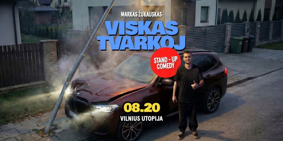 Купить билеты Markas Žukauskas “Viskas Tvarkoj”Stand up Vilnius Vilnius, Utopija Август 20