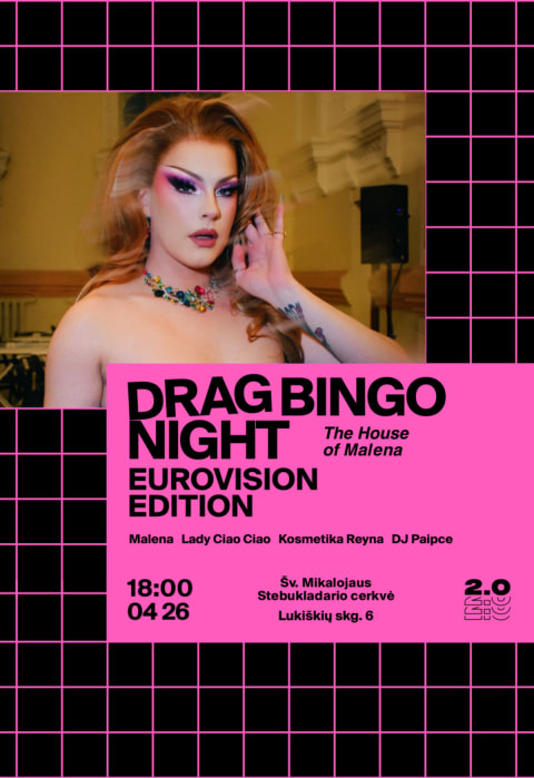 Pirkti bilietus Drag Bingo: EUROVISION EDITION | The House of Malena – Lukiškių kalėjimas 2.0 Vilnius, Lukiškių kalėjimas 2.0 Balandis 26