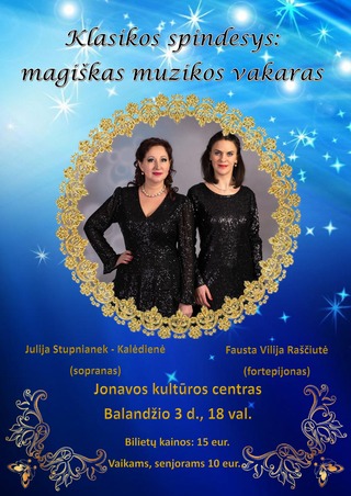 Buy tickets Klasikos spindesys: magiškas muzikos vakaras Vilnius, DOMINO teatras April 03