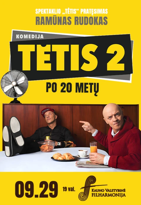 Buy tickets Aktoriaus RAMŪNO RUDOKO monospektaklis „Tėtis 2. Po 20 metų“ Kaunas, Kauno valstybinė filharmonija September 29