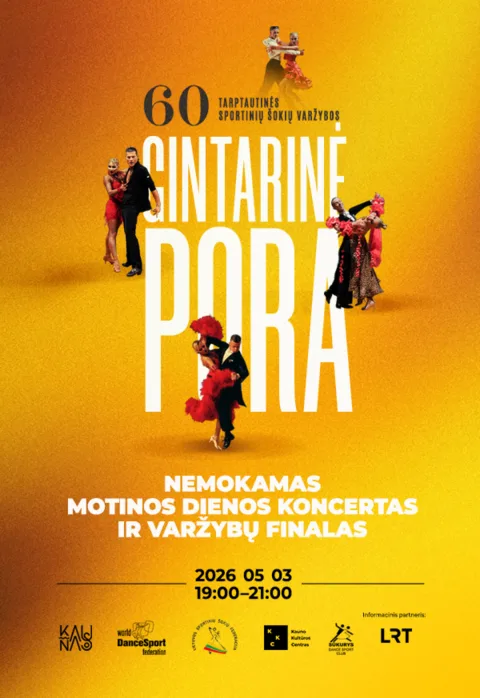 Pirkti bilietus Tarptautinės sportinių šokių varžybos „Gintarinė pora“ – nemokamas motinos dienos koncertas ir varžybų finalas Kaunas, Kauno Žalgirio arena Gegužė 03