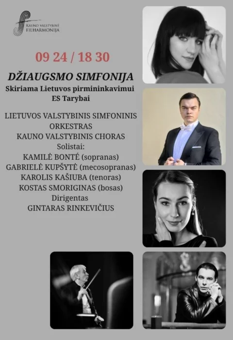 Pirkti bilietus DŽIAUGSMO SIMFONIJA Kaunas, Kauno valstybinė filharmonija Rugsėjis 24