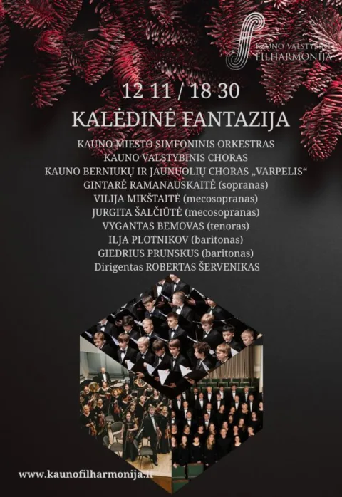 Pirkti bilietus KALĖDINĖ FANTAZIJA Kaunas, Kauno valstybinė filharmonija Gruodis 11