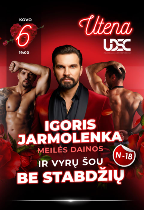 Pirkti bilietus Igoris Jarmolenka ir Vyrų Šou Be Stabdžių | Utena Utena, Utenos daugiafunkcis sporto centras Kovas 06