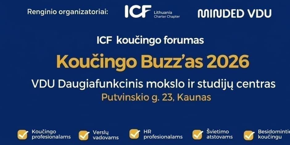 Pirkti bilietus Koučingo Buzz'as 2026 - didžiausias koučingo renginys Lietuvoje Kaunas, Nacionalinis M. K. Čiurlionio dailės muziejus Lapkritis 14