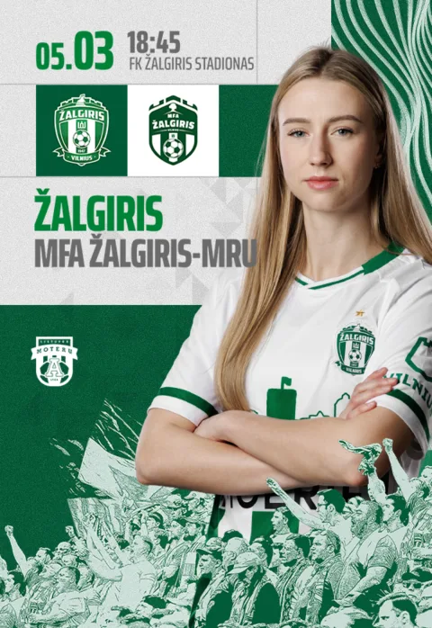 Pirkti bilietus Moterų A lygos rungtynės: FK Žalgiris - MFA Žalgiris-MRU Vilnius, Žalgirio namų stadionas Gegužė 03