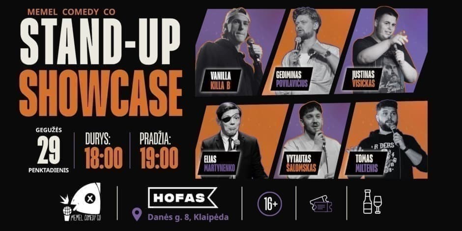 Pirkti bilietus Memel Comedy Co - STAND UPShowcase / HOFAS - Klaipėda / 05.29 Klaipėda, Hofas Gegužė 29