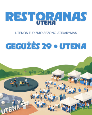 Pirkti bilietus Utenos turizmo sezono atidarymas „Restoranas Utena“ Utena, Utenos kultūros centro kiemas Gegužė 29