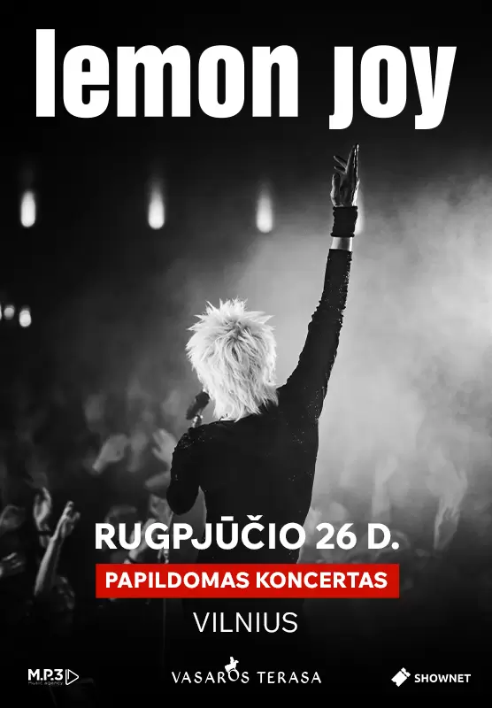 Pirkti bilietus Papildomas ✷ lemon joy ✷ Vilnius Vilnius, Vasaros terasa Rugpjūtis 26