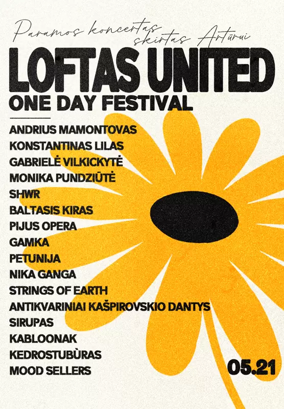 Pirkti bilietus LOFTAS UNITED: ONE DAY FEST Vilnius, Menų fabrikas LOFTAS Gegužė 21