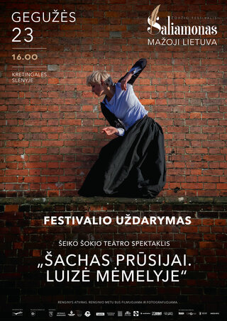 Pirkti bilietus Festivalio ,,SALIAMONAS“ Mažoji Lietuva uždarymas. Šeiko šokio teatro spektaklis „Šachas Prūsijai. Luizė Mėmelyje“ Kretingalė, Klaipėdos r., Prie Kretingalės kultūros centro, Klaipėdos g. 10 Gegužė 23