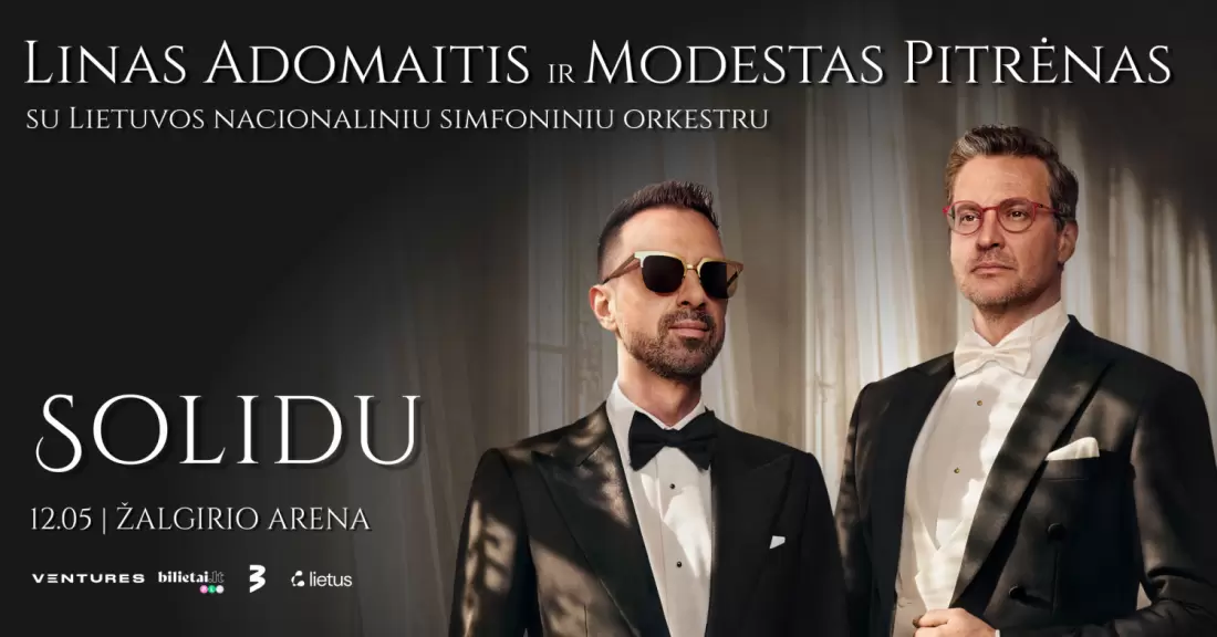 Pirkti bilietus Linas Adomaitis ir Modestas Pitrėnas su LNSO | Žalgirio arena Kaunas, Kauno Žalgirio arena Gruodis 05