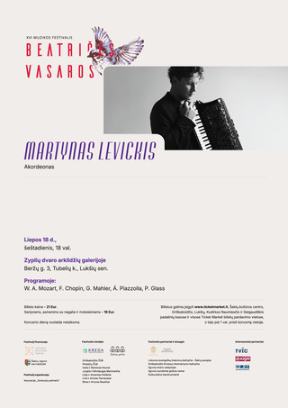 Pirkti bilietus Beatričės vasaros festivalis | Martynas Levickis Tubeliai, Zyplių dvaro Arklidžių galerija Liepa 18