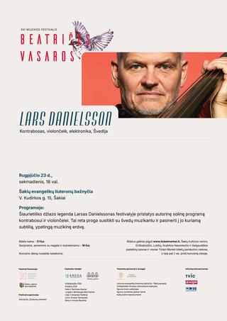 Pirkti bilietus Beatričės vasaros festivalis | Lars Danielsson Šakiai, Šakių evangelikų liuteronų bažnyčia Rugpjūtis 23