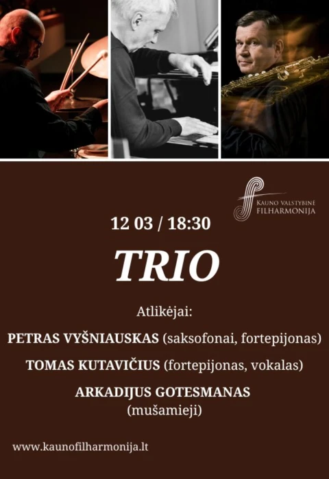 Pirkti bilietus TRIO Kaunas, Kauno valstybinė filharmonija Gruodis 03