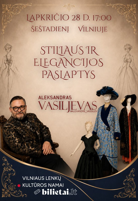 Pirkti bilietus Stiliaus ir elegancijos paslaptys Vilnius, Vilniaus lenkų kultūros namai Lapkritis 28