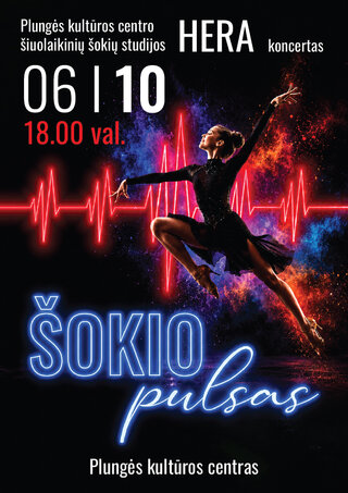 Pirkti bilietus Šiuolaikinių šokių studijos HERA koncertas „Šokio pulsas“ Plungė, Plungės kultūros centras Birželis 10