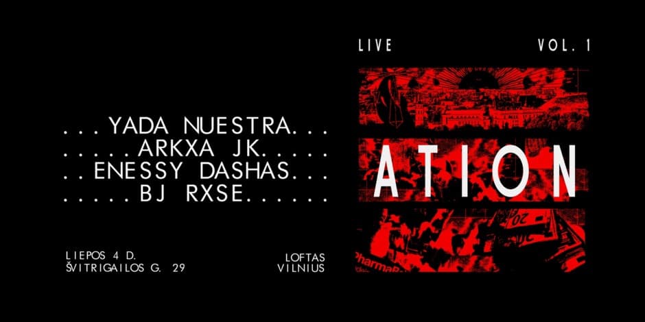Pirkti bilietus Ation Live Vol. 1 Vilnius, Menų fabrikas LOFTAS Liepa 04