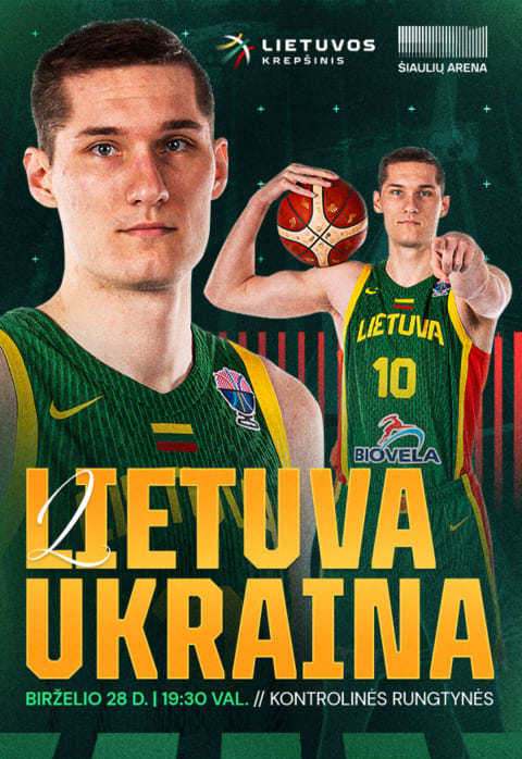 Pirkti bilietus Lietuvos vyrų krepšinio rinktinės kontrolinės rungtynės: Lietuva - Ukraina Šiauliai, Šiaulių arena Birželis 28