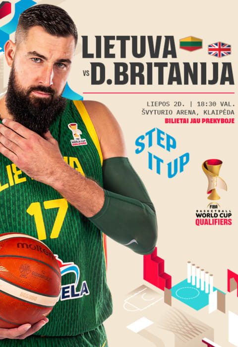 Pirkti bilietus Atranka į Pasaulio krepšinio čempionatą: Lietuva - Didžioji Britanija Klaipėda, Klaipėdos Švyturio arena Liepa 02