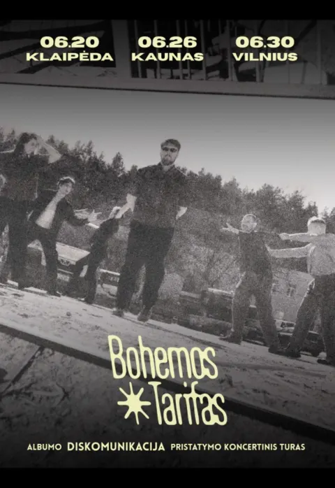 Pirkti bilietus Bohemos Tarifas | Albumo Diskomunikacija pristatymo koncertas KLAIPĖDA Klaipėda, Herkus Kantas Birželis 20