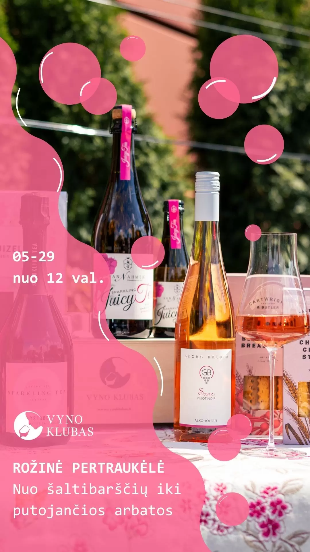 Pirkti bilietus Rožinė pertraukėlė. Nuo šaltibarščių iki putojančios arbatos Vilnius, Vyno klubas Gegužė 29