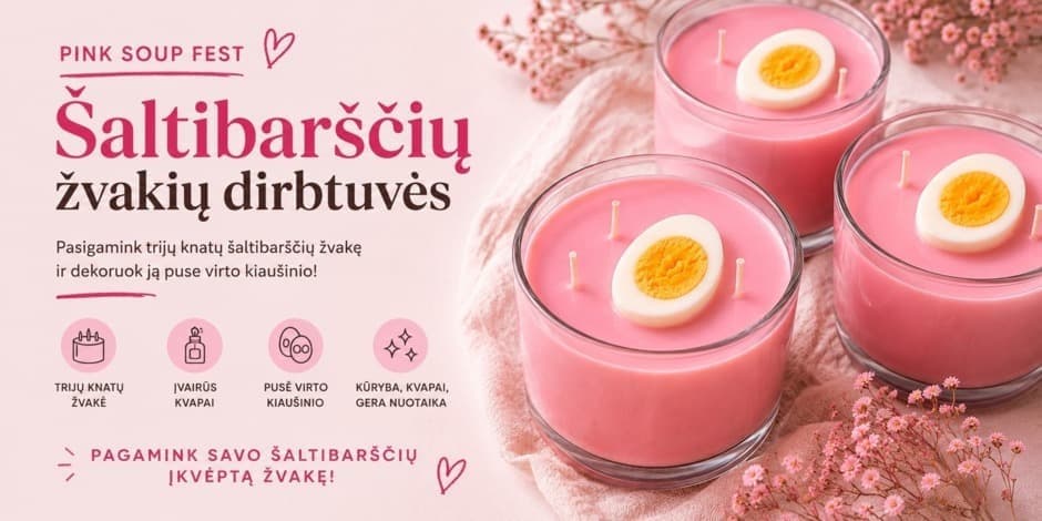 Pirkti bilietus Šaltibarščių žvakių dirbtuvės „Craft Stories“ Vilnius, Markučių dvaro muziejus Gegužė 30
