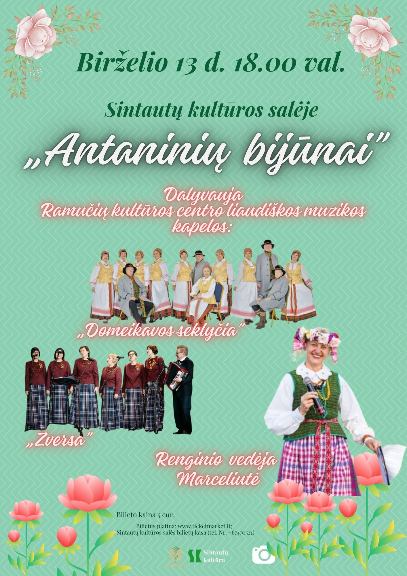 Pirkti bilietus Antaninių bijūnai Sintautai, Sintautų kultūros salė Birželis 13