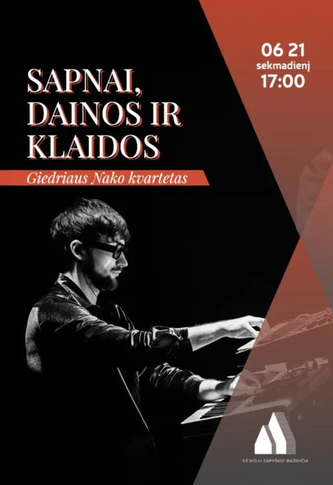 Pirkti bilietus GIEDRIAUS NAKO KVARTETAS | „Sapnai, dainos ir klaidos” Kauno raj., Zapyškio paminklinė Šv. Jono Krikštytojo bažnyčia Birželis 21