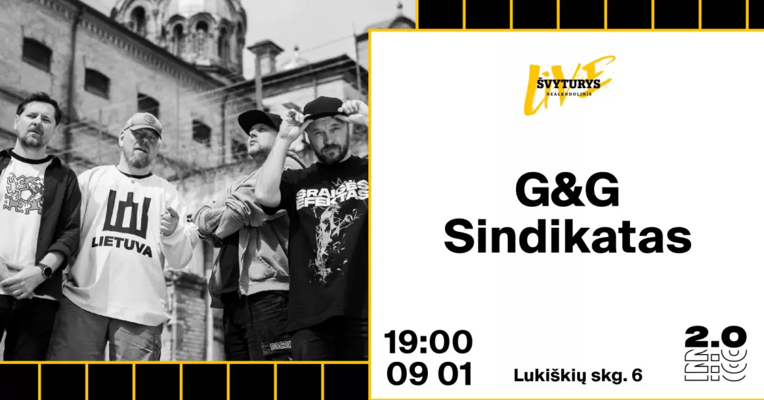 Pirkti bilietus G&G Sindikatas - Lukiškių kalėjimas 2.0 Vilnius, Lukiškių kalėjimas 2.0 Rugsėjis 01