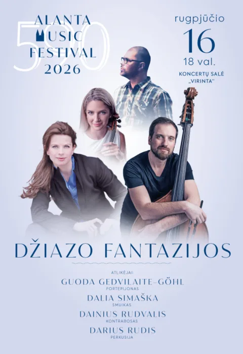 Pirkti bilietus Alantos muzikos festivalis. DŽIAZO FANTAZIJOS Molėtų raj., Koncertų salė „Virinta“ Rugpjūtis 16