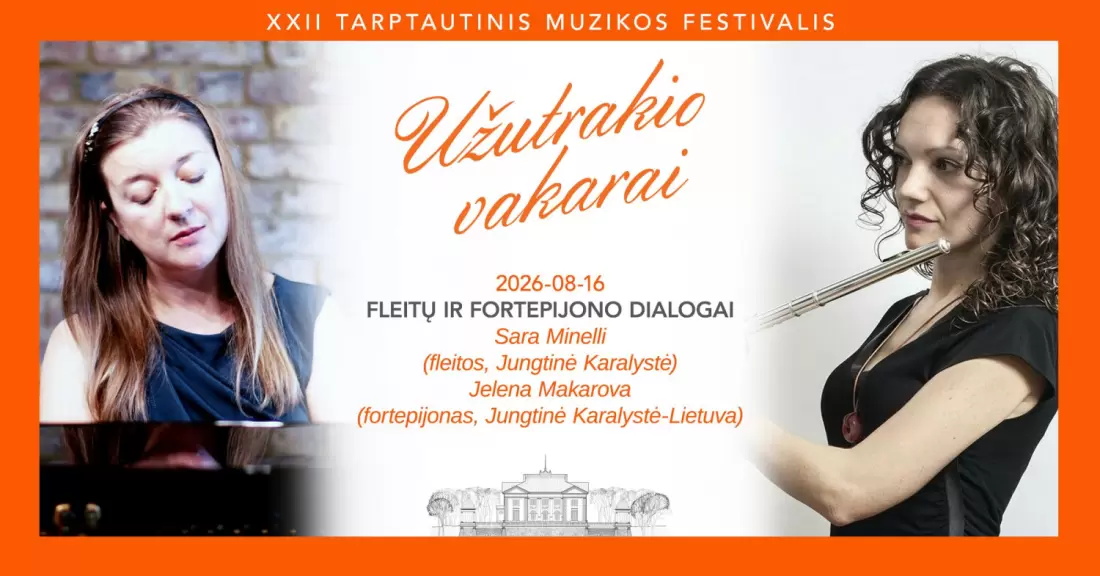 Pirkti bilietus FLEITŲ IR FORTEPIJONO DIALOGAI Trakai, Užutrakio dvaro sodybos rūmai Rugpjūtis 16