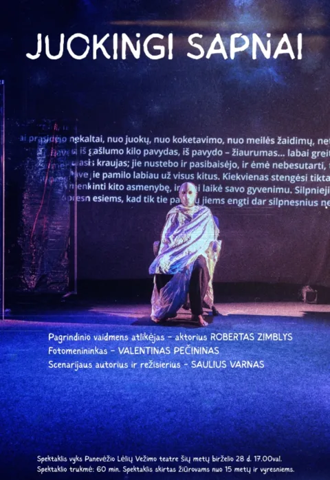 Pirkti bilietus JUOKINGI SAPNAI Panevėžys, Panevėžio lėlių vežimo teatras Birželis 28