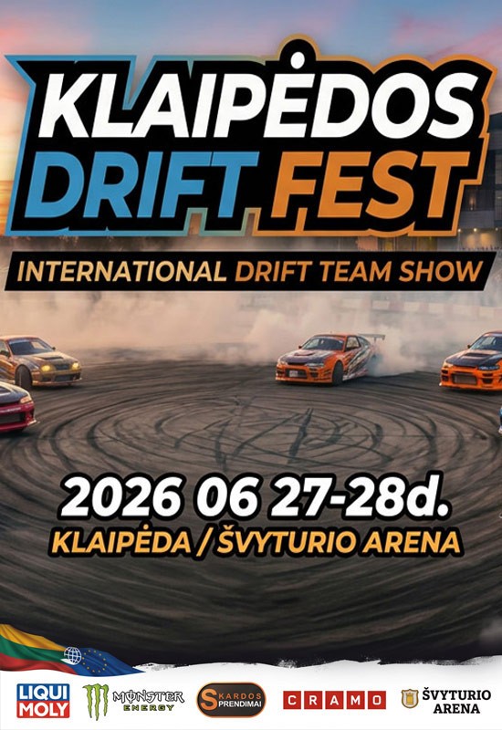 Pirkti bilietus Klaipėdos Drift Fest / International Drift Team Show Klaipėda, Klaipėdos Švyturio arena Birželis 27-28