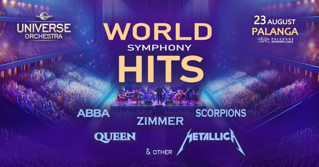 Pirkti bilietus World Hits Symphony - Universe Orchestra Palanga, Palangos koncertų salė Rugpjūtis 23