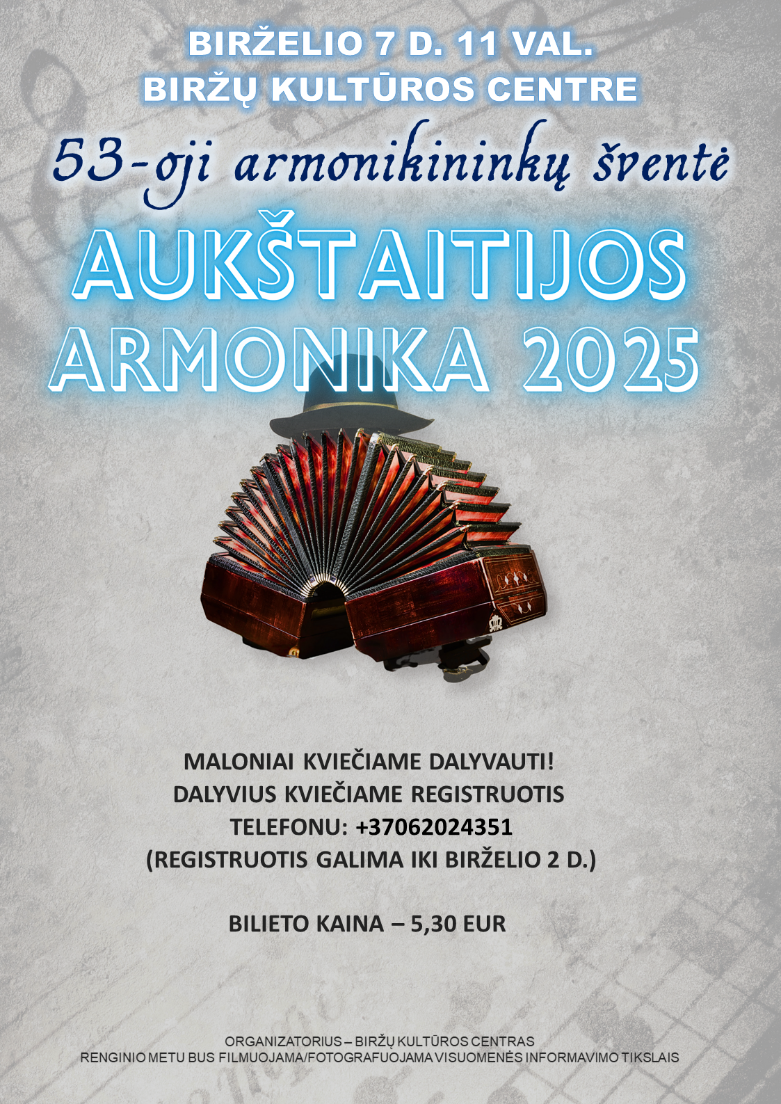 Buy tickets 53-oji armonikininkų šventė „ Aukštaitijos armonika 2025“ Vilnius, Downtown Forest Hostel and Camping June 07