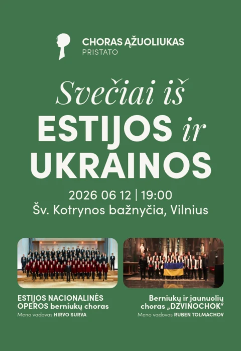 Купить билеты Choras Ąžuoliukas pristato: svečiai iš Estijos ir Ukrainos Vilnius, Šv. Kotrynos bažnyčia Июнь 12