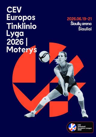 Pirkti bilietus CEV Europos tinklinio lyga 2026 | Moterys | Portugalija – Rumunija Šiauliai, Šiaulių arena Birželis 20