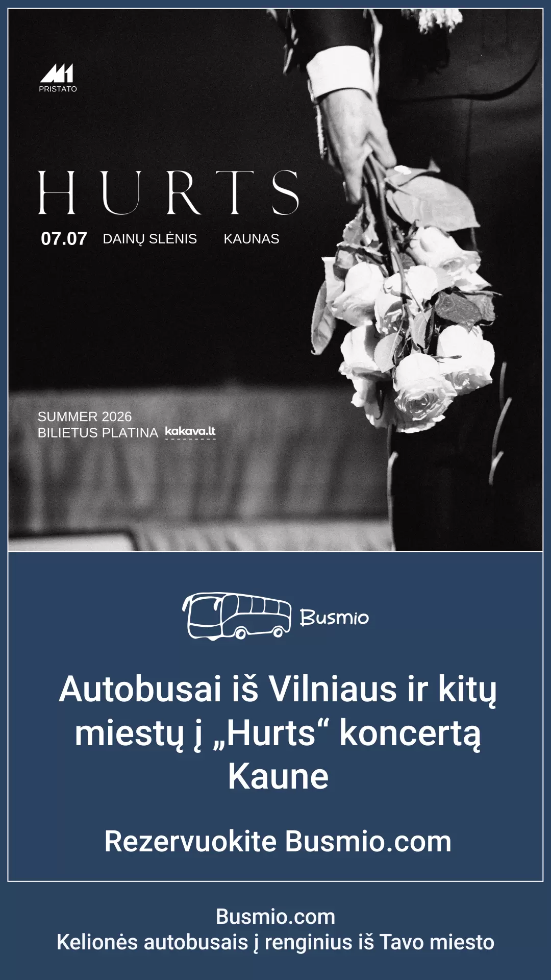 Pirkti bilietus Autobusas iš Vilniaus į „Hurts“ koncertą Kaune Vilnius, Lietuvos nacionalinis operos ir baleto teatras Liepa 07-08