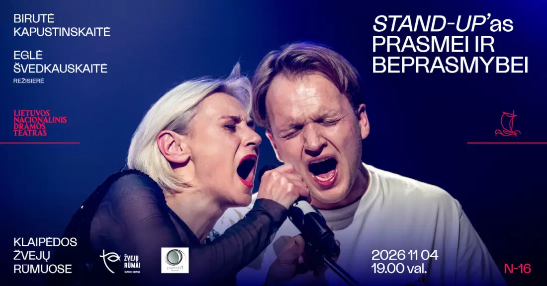 Pirkti bilietus LNDT I STAND-UP'AS PRASMEI IR BEPRASMYBEI Klaipėda, Kultūros centras Žvejų rūmai Lapkritis 04