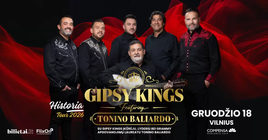 Pirkti bilietus GIPSY KINGS Vilnius, COMPENSA koncertų salė Gruodis 18