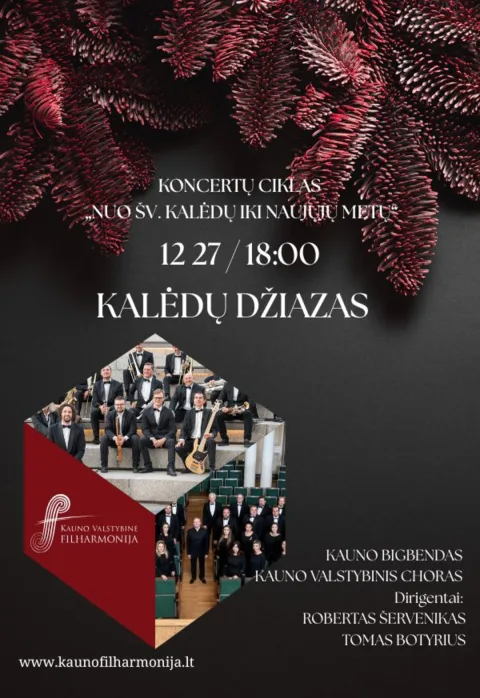 Pirkti bilietus KALĖDŲ DŽIAZAS Kaunas, Kauno valstybinė filharmonija Gruodis 27