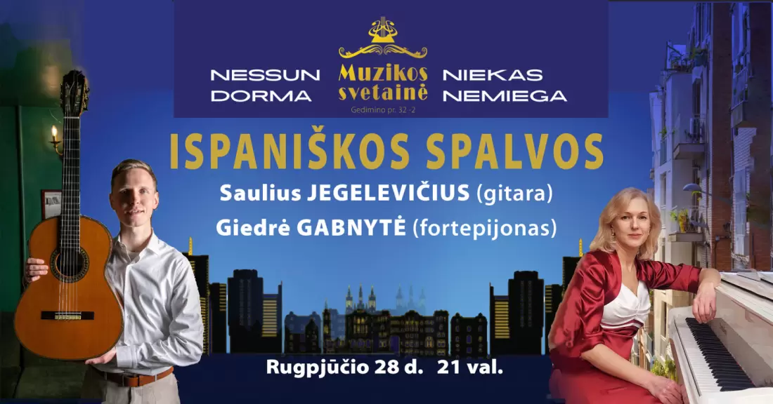 Pirkti bilietus ISPANIŠKOS SPALVOS Vilnius, MUZIKOS SVETAINĖ Rugpjūtis 28