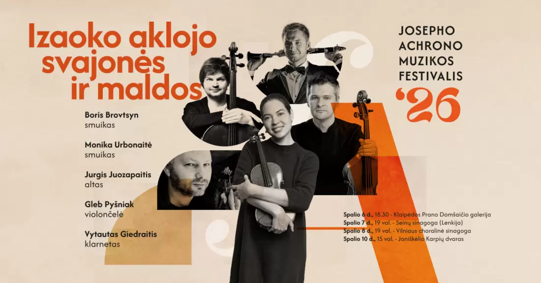 Pirkti bilietus Izaoko aklojo svajonės ir maldos: Boris Brovtsyn, Monika Urbonaitė, Jurgis Juozapaitis, Gleb Pyšniak, Vytautas Giedraitis Jokiškėlis, Joniškėlio Karpių dvaras Spalis 10