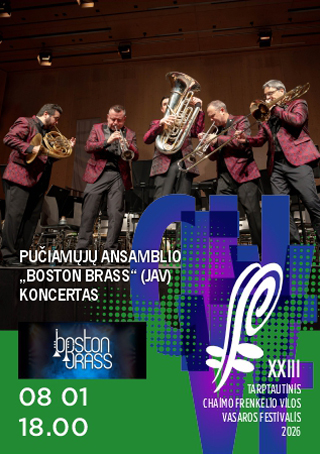 Pirkti bilietus Pučiamųjų ansamblio „Boston Brass“ (JAV) koncertas Šiauliai, Chaimo Frenkelio vilos parkas Rugpjūtis 01
